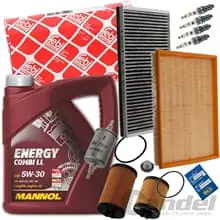 FEBI FILTER SET INSPEKTIONS PAKET+5L MOTORÖL 5W30 passend für OPEL CORSA C Heißes Angebot