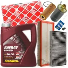 FEBI FILTER SET+5 L MANNOL MOTORÖL 5W30 für VW 1.9 TDI GOLF IV BORA 1J AUDI A3 Schnäppchen