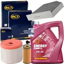 INSPEKTIONSPAKET+MANNOL 5W30 für 1.8+2.0 TFSI AUDI A6 C7 A7 4G A8 D4 190-252 PS Knallerangebot
