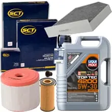 INSPEKTIONSPAKET+LIQUI MOLY 5W30 ÖL für 1.8+2.0 TFSI AUDI A6 C7 A7 4G A8 D4 Solange Der Vorrat Reicht