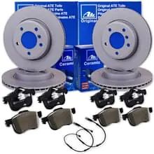 ATE BREMSSCHEIBEN+CERAMIC BELÄGE VORNE+HINTEN passend für BMW 5er E60 6er E63 64 Sale