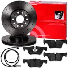 Neue Ware brembo BREMSSCHEIBEN + BELÄGE HINTEN passend für BMW 3er F30 F31 F34 4er F32 F36