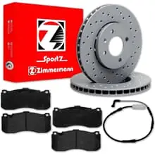 Markenware Zimmermann SPORT BREMSSCHEIBEN 338mm + BELÄGE VORNE passend für BMW 1er E88 E82
