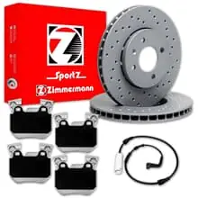 Zimmermann SPORT BREMSSCHEIBEN 324mm + BELÄGE HINTEN passend für BMW 1er E82 E88 Saisonangebot