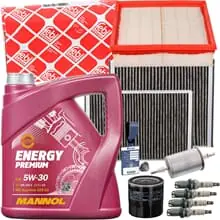 FEBI FILTESET INSPEKTIONSPAKET+MANNOL 5W30 FÜR OPEL ASTRA G H ZAFIRA A 1,6+1,8 i Schneller Versand