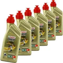 6x1L CASTROL POWER RACING 4T 10W50 4 TAKT MOTORRADÖL API SN JASO MA2 HC-SYNTHESE Ausverkauf