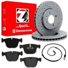 Zimmermann SPORT BREMSSCHEIBEN 345mm + BELÄGE HINTEN passend für BMW 7er F01 F02 Markenware