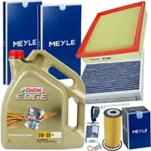 Nur Heute INSPEKTIONSPAKET+CASTROL EDGE 5W30 ÖL passend für BMW 1er F20 3er F30 31 4er F32