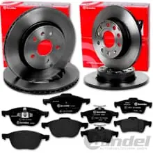 Letzte Chance brembo BREMSSCHEIBEN + BELÄGE VORNE + HINTEN für MAZDA 5 CR + CW Bj. 2005 - 2018