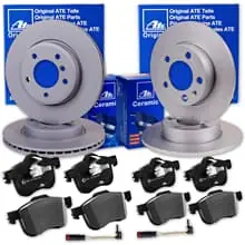 ATE BREMSSCHEIBEN + CERAMIC BELÄGE VORNE + HINTEN für MERCEDES C-KLASSE W/S203 Direkt Vom Hersteller