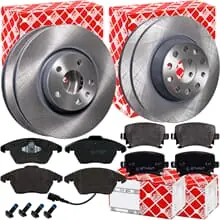 Neuheit FEBI BREMSSCHEIBEN Ø312+286mm + BELÄGE VA+HA passend für VW SHARAN 7N + ALHAMBRA