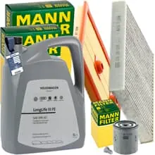 MANN INSPEKTIONSPAKET+5L VW 0W-30 MOTORÖL passend für VW GOLF VII 1.2-1.4 TSI Rabatt