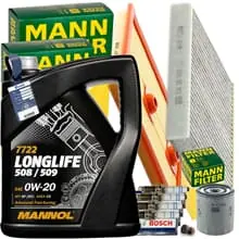 Heißes Angebot MANN INSPEKTIONSPAKET+1x5L MANNOL 0W-20 MOTORÖL passend für VW GOLF VII SKODA