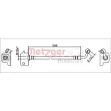 METZGER BREMSSCHLAUCH VORDERACHSE RECHTS PASSEND FÜR HYUNDAI I10 4111566 Sofort Bestellen