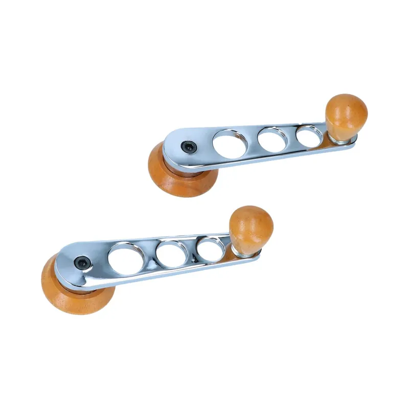 Finale Aktion Fensterkurbel Holz/verchromt, Paar passend für VW Käfer 08/66-, Karmann Ghia 08/66-,Type 3 08/66-
