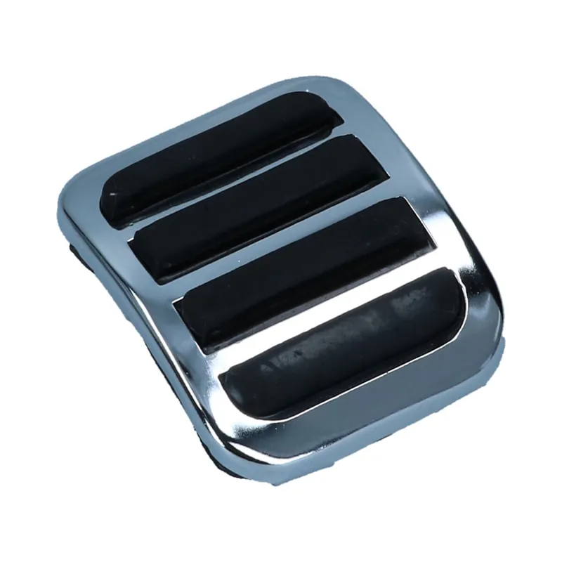 Pedalbezug für Bremse oder Kupplung, Stück, verchromt/schwarzes Gummi passend für VW Käfer, Karmann Ghia, Type 3, Type 181 Neue Ware