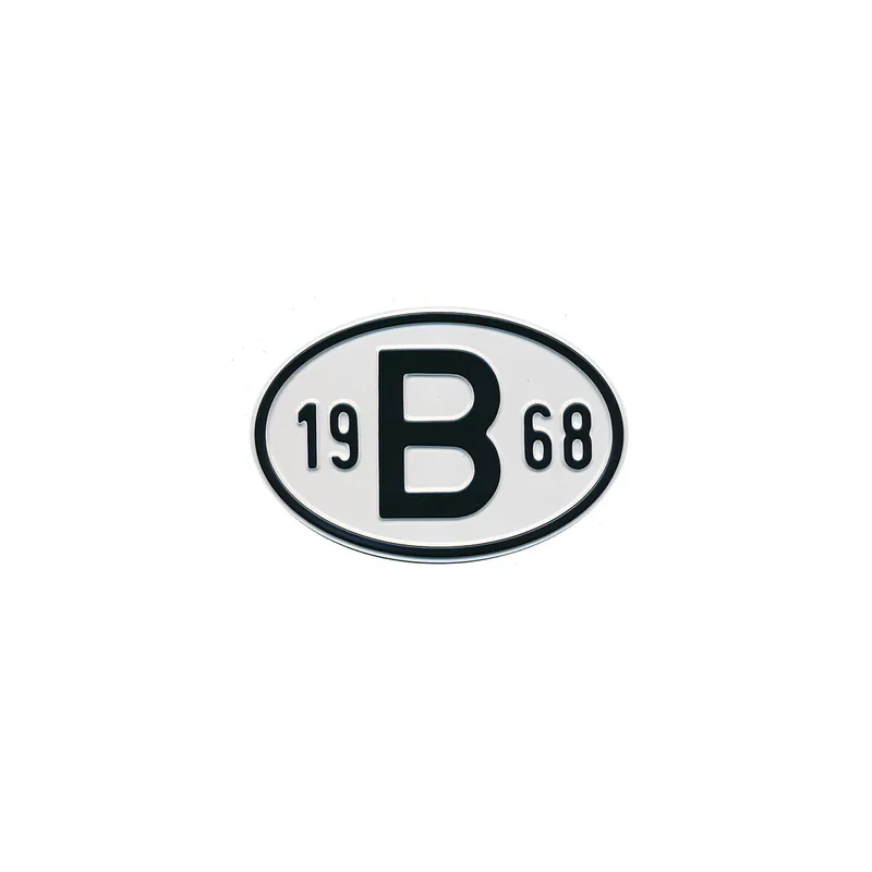 Billig Schild B 1968 passend für VW Käfer, Karmann Ghia, Bus T1/T2, Typ 3