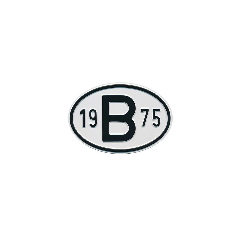 Schild B 1975 passend für VW Käfer, Bus T1/T2 Neue Kollektion
