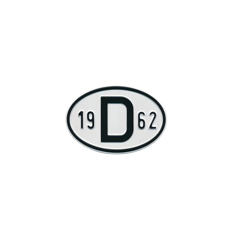 Schild D 1962 passend für VW Käfer, Karmann Ghia, Bus T1, Typ 3 Nur Für Kurze Zeit