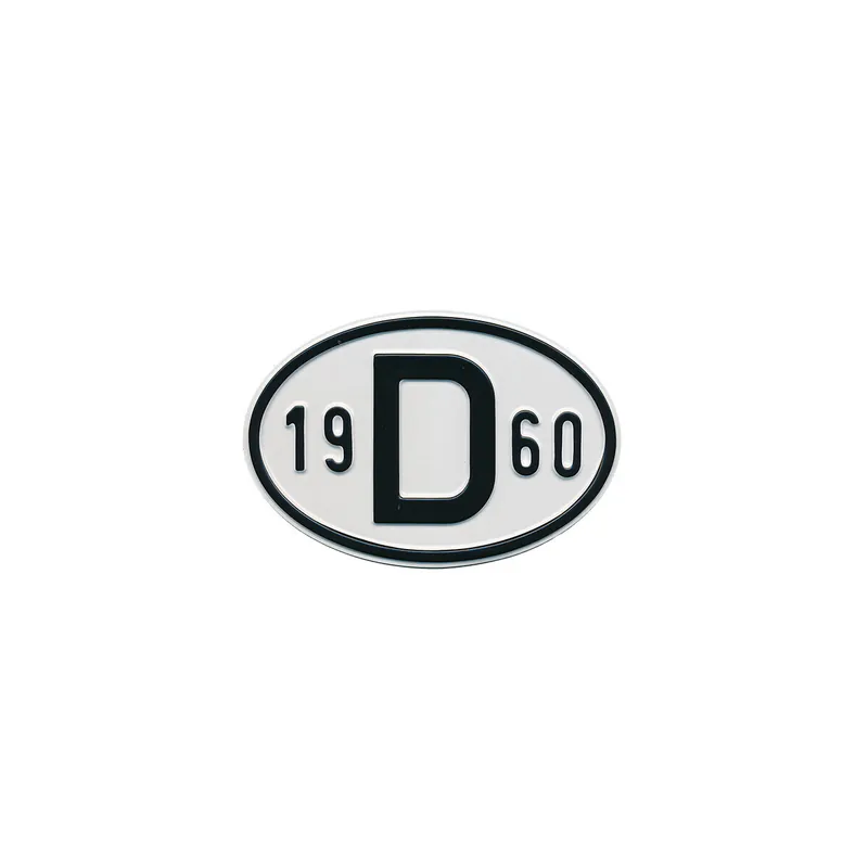 Schild D 1960 passend für VW Käfer, Karmann Ghia, Bus T1 Preisreduziert