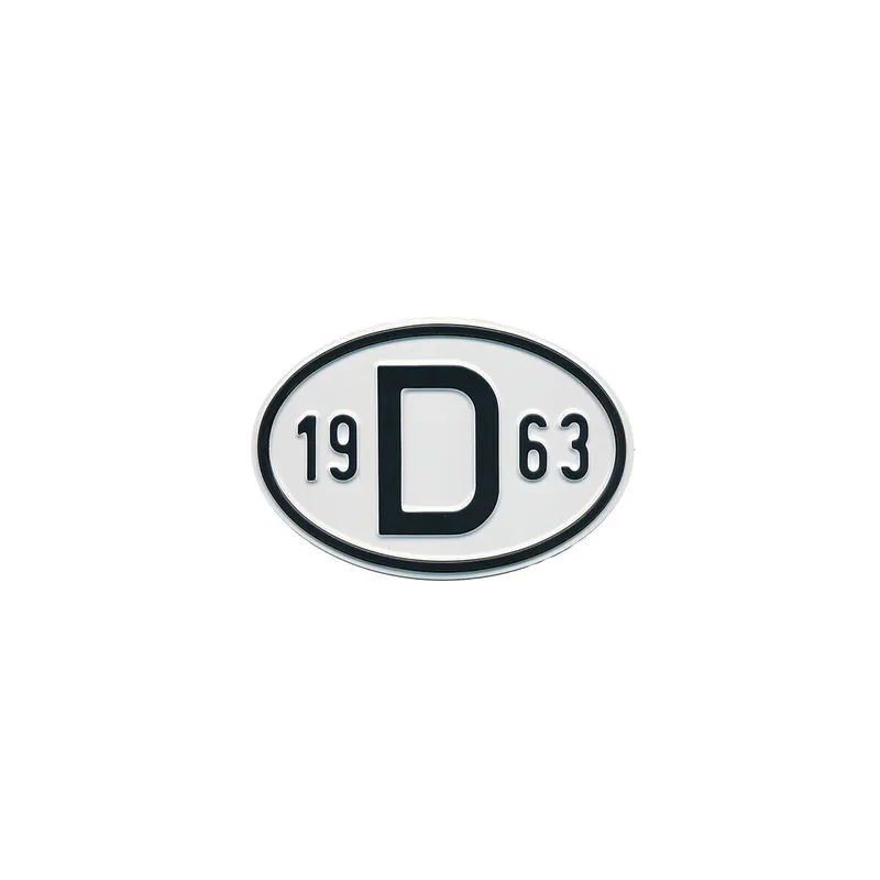 Schild D 1963 passend für VW Käfer, Karmann Ghia, Bus T1, Typ 3 Direkt Vom Hersteller