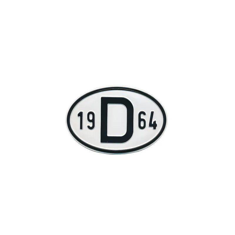 Garantierte Lieferung Schild D 1964 passend für VW Käfer, Karmann Ghia, Bus T1, Typ 3