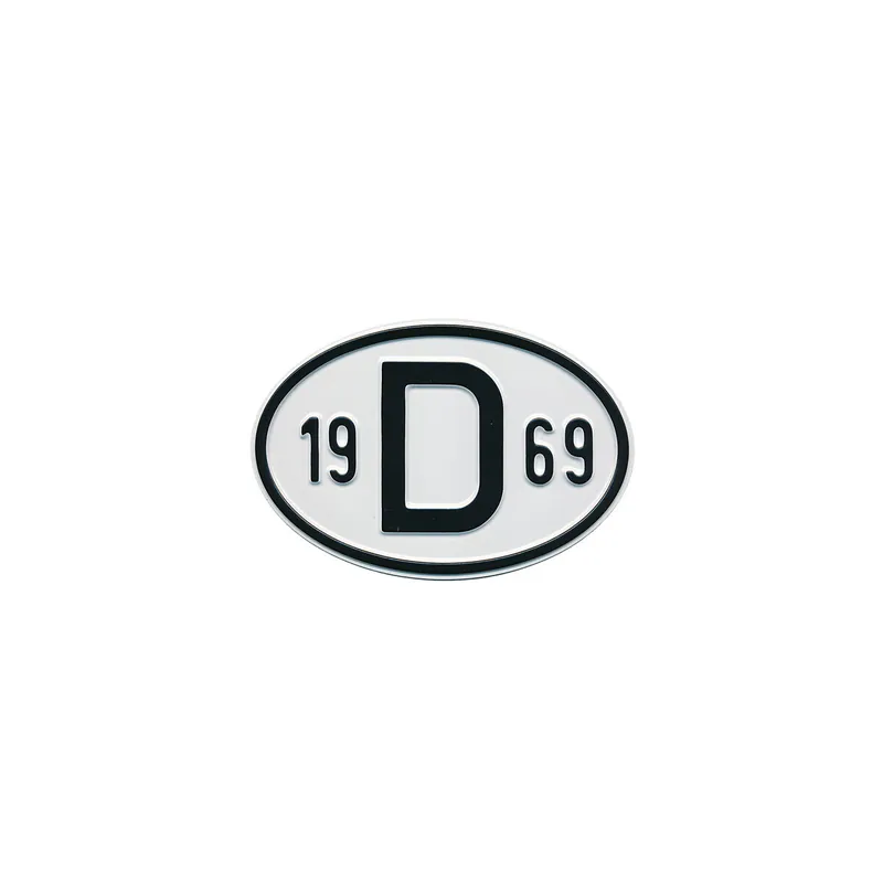 Geprüft Schild D 1969 passend für VW Käfer, Karmann Ghia, Bus T1/T2, Typ 3