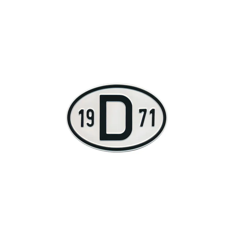 Schild D 1971 passend für VW Käfer, Karmann Ghia, Bus T2, Typ 3 Nur Heute