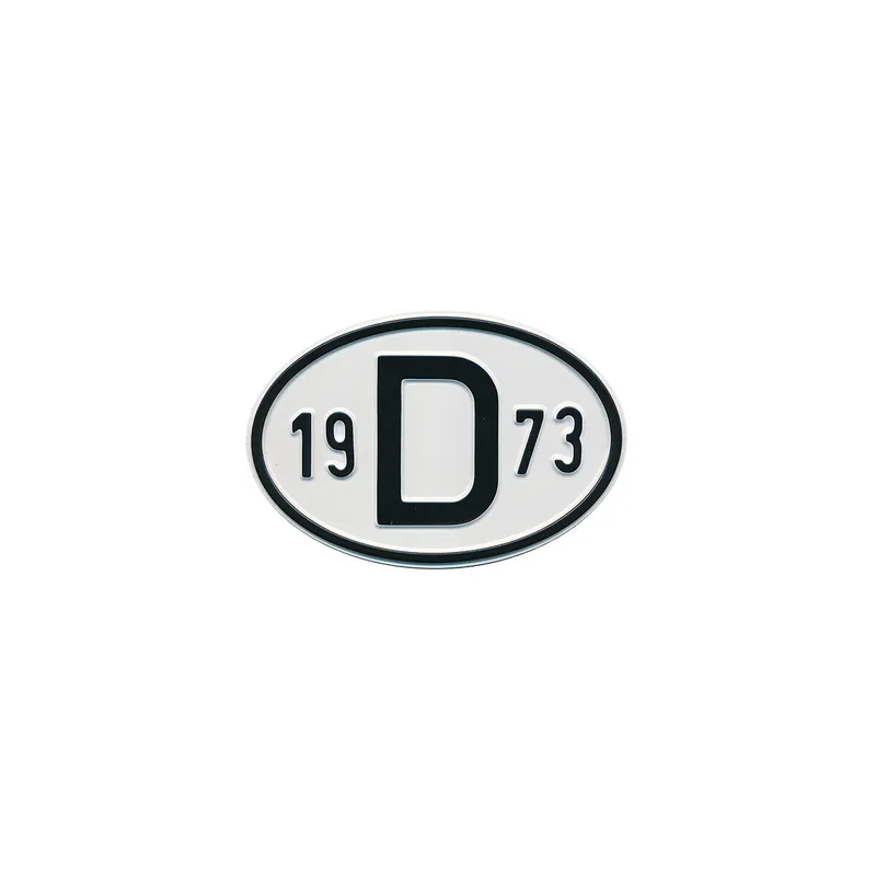 Schild D 1973 passend für VW Käfer, Karmann Ghia, Bus T1/T2, Typ 3 Abverkauf
