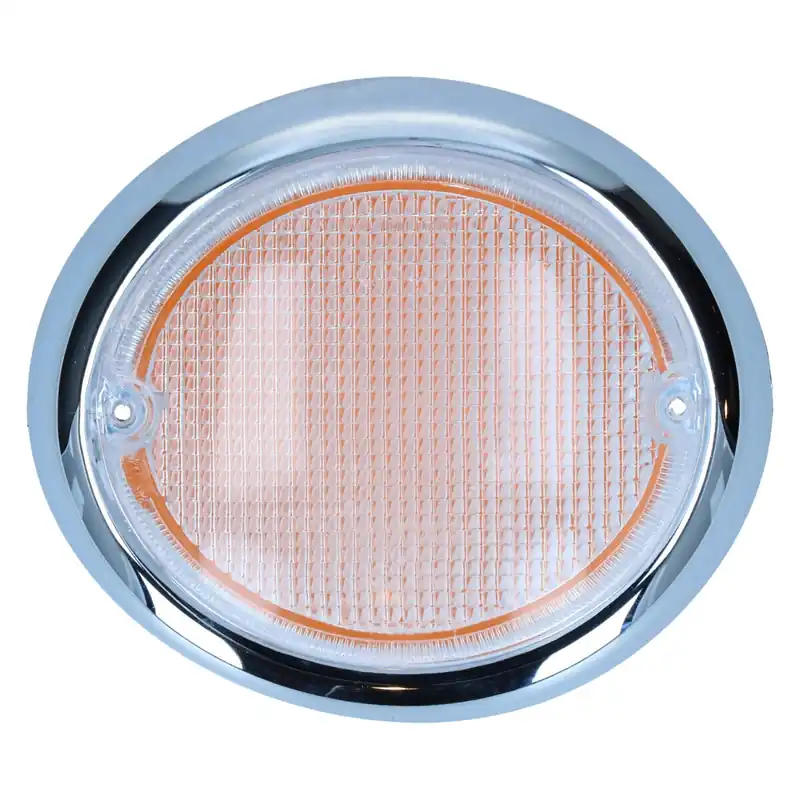 Rabatt Blinkerglas, links Weiss/Orange mit E-Prüfung passend für VW Bus T1 08/63-07/67